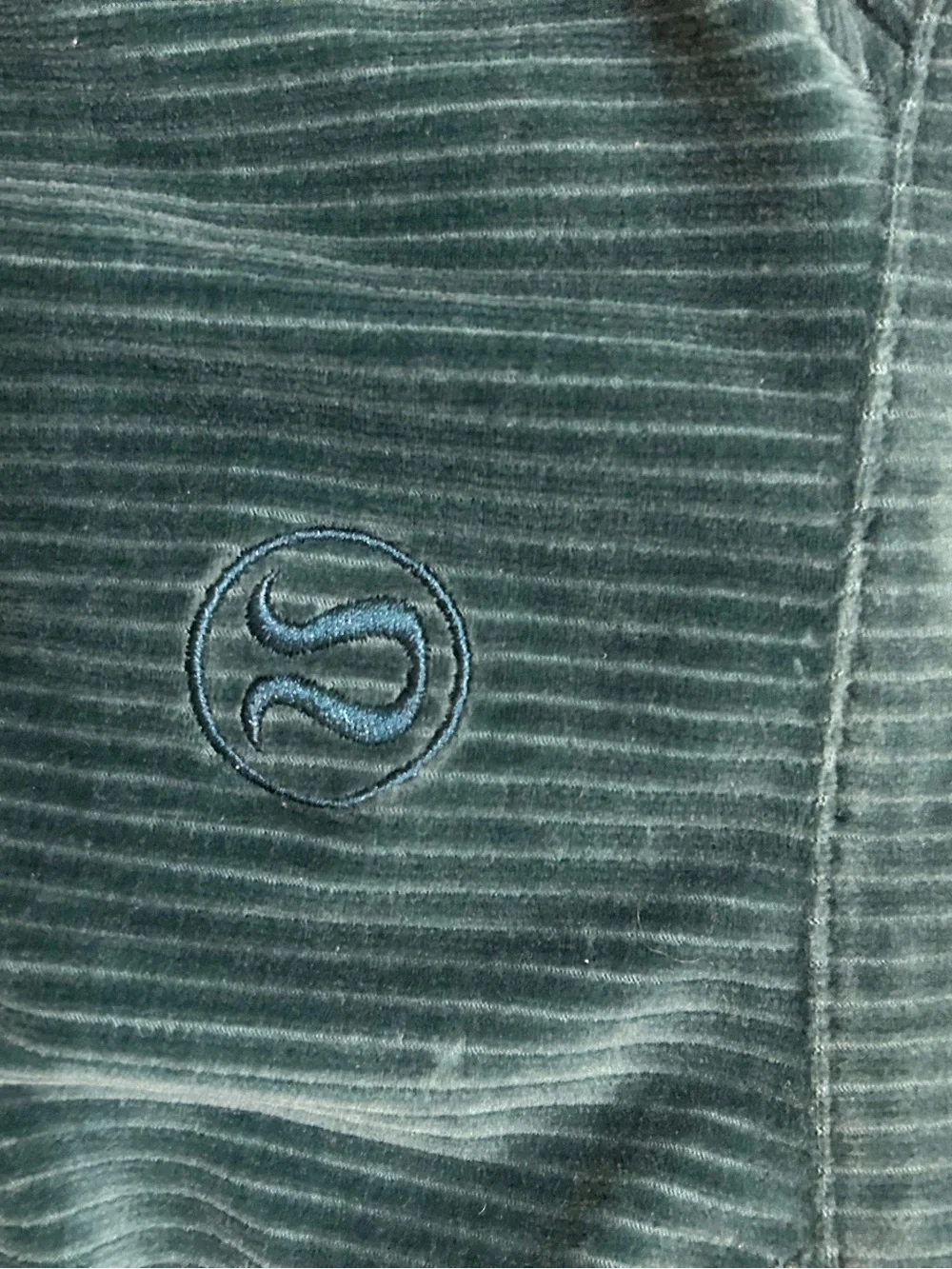 lululemon athletica teal Green Corded Zip Jacket